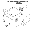 Part Location Diagram of 2313981S Whirlpool Top Grille Assembly