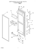 REFRIGERATOR DOOR Diagram and Parts List for 6ED22PKXFW03  Whirlpool Refrigerator