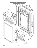 REFRIGERATOR DOOR Diagram and Parts List for KBRS36MHW00  KitchenAid Refrigerator