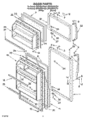 DOOR PARTS Diagram and Parts List for ET6WSMYKT01  Whirlpool Refrigerator