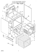 OVEN CHASSIS Diagram and Parts List for KERC500EAL2  KitchenAid Range
