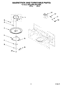 MAGNETRON AND TURNTABLE PARTS Diagram and Parts List for MHE14XMQ0  Roper Microwave