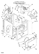 SECTION Diagram and Parts List for LEV4634JT0  Whirlpool Dryer