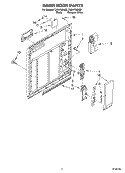 INNER DOOR Diagram and Parts List for TUD4700KB0  Estate Dishwasher