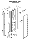 FREEZER DOOR PARTS Diagram and Parts List for KSBP25INSS03  KitchenAid Refrigerator