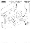CONTROL PANEL, LITERATURE Diagram and Parts List for FES340VW1  Roper Range