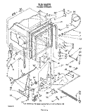 TUB , LITERATURE AND OPTIONAL Diagram and Parts List for DU9700XR5  Whirlpool Dishwasher