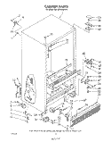 CABINET Diagram and Parts List for EB19ZKXRWR0  Whirlpool Refrigerator