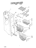 FREEZER LINER Diagram and Parts List for 4KSRS25CHW02  KitchenAid Refrigerator