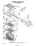 FREEZER INTERIOR Diagram and Parts List for ED26SSXLWR1  Whirlpool Refrigerator