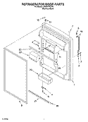 REFRIGERATOR DOOR PARTS Diagram and Parts List for GT2SHKXLS01  Whirlpool Refrigerator