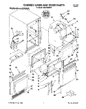 CABINET LINER AND DOOR, LIT/OPTIONAL Diagram and Parts List for KUIS185EWH0  KitchenAid Ice Maker