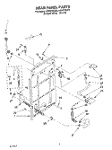 REAR PANEL Diagram and Parts List for KAWS750JQ3  KitchenAid Washer