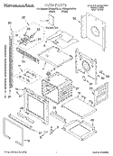 OVEN, LITERATURE Diagram and Parts List for KEBI206DWH10  KitchenAid Wall Oven