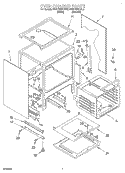 OVEN CHASSIS Diagram and Parts List for KGRT600HAL3  KitchenAid Range