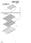 SHELF PARTS, OPTIONAL PARTS Diagram and Parts List for RT18WWXSQ00  Roper Refrigerator