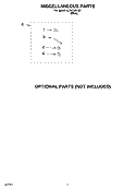 MISCELLANEOUS PARTS - OPTIONAL PARTS (NOT INCLUDED Diagram and Parts List for LCR5232HQ2  Whirlpool Washer