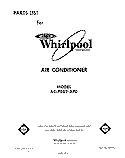 COVER Diagram and Parts List for ACP802XP0  Whirlpool Air Conditioner