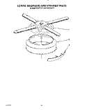 LOWER WASHARM AND STRAINER Diagram and Parts List for KUDP220T3  KitchenAid Dishwasher