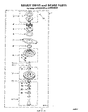 BASKET DRIVE AND BRAKE Diagram and Parts List for LA7005XMW0  Whirlpool Washer