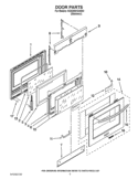 DOOR PARTS Diagram and Parts List for KGSK901SSS03  KitchenAid Range