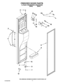 FREEZER DOOR PARTS Diagram and Parts List for WRS526SIAH00  Whirlpool Refrigerator