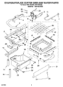 EVAPORATOR, ICE CUTTER GRID AND WATER PARTS Diagram and Parts List for KUIV18NNMM3  KitchenAid Ice Maker