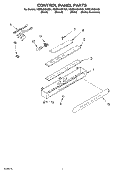 CONTROL PANEL Diagram and Parts List for KSSS42QKW01  KitchenAid Refrigerator
