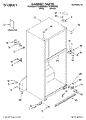 CABINET PARTS Diagram and Parts List for CT21GKXRT03  Crosley Refrigerator