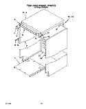 TOP AND PANEL Diagram and Parts List for KPDI620T6  KitchenAid Dishwasher