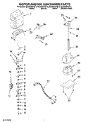 MOTOR AND ICE CONTAINER PARTS Diagram and Parts List for GC3SHEXNS15  Whirlpool Refrigerator