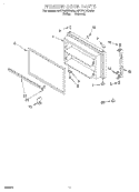 FREEZER DOOR, LIT/OPTIONAL Diagram and Parts List for 4YET21DKDN03  Whirlpool Refrigerator