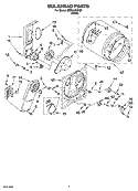 BULKHEAD PARTS, OPTIONAL PARTS (NOT INCLUDED) Diagram and Parts List for EED4400SQ0  Estate Dryer