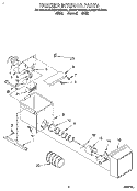 FREEZER INTERIOR Diagram and Parts List for 8ED22PWXDN00  Whirlpool Refrigerator