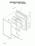REFRIGERATOR DOOR PARTS Diagram and Parts List for K9TREFFWMS00  KitchenAid Refrigerator