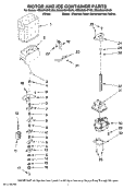 MOTOR AND ICE CONTAINER PARTS Diagram and Parts List for MSD2669KEY00  Whirlpool Refrigerator