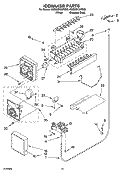 ICEMAKER PARTS, PARTS NOT ILLUSTRATED Diagram and Parts List for 6GD25DCXHS05  Whirlpool Refrigerator