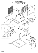 UNIT Diagram and Parts List for ET8FTEXKQ00  Whirlpool Refrigerator
