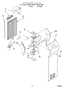 AIR FLOW Diagram and Parts List for 4YED20TKDN02  Whirlpool Refrigerator