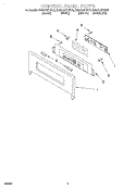 CONTROL PANEL Diagram and Parts List for KBMC147HBL0  KitchenAid Microwave Oven Combo