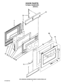 DOOR PARTS Diagram and Parts List for KDSS907XSP01  KitchenAid Range