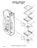 FREEZER LINER PARTS Diagram and Parts List for GSC25C4EYB02  Whirlpool Refrigerator