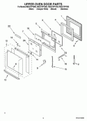 UPPER OVEN DOOR PARTS Diagram and Parts List for RBD275PVS00  Whirlpool Wall Oven