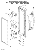 REFRIGERATOR DOOR PARTS Diagram and Parts List for GS6NVEXVB00  Whirlpool Refrigerator