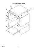TOP AND PANEL Diagram and Parts List for KPDJ630Y0  KitchenAid Dishwasher