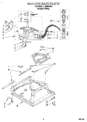MACHINE BASE Diagram and Parts List for LLR9245BQ1  Whirlpool Washer