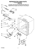 REFRIGERATOR LINER PARTS Diagram and Parts List for JFC2089HPR10  Whirlpool Refrigerator