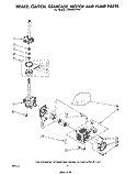 BRAKE, CLUTCH, GEARCASE, MOTOR AND PUMP Diagram and Parts List for LA5590XPW1  Whirlpool Washer