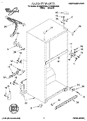 CABINET Diagram and Parts List for ET18NMXDN00  Whirlpool Refrigerator