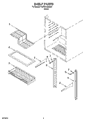 SHELF PARTS Diagram and Parts List for KURS24LSBS00  KitchenAid Refrigerator